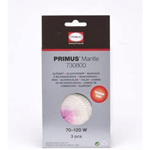 Primus Mantle 730800. Lamp Accessories. Pack of 3. Thorium free.